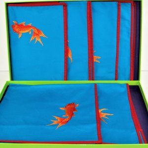 Shanghai Tang Embroidered Placemats & Napkins NIB